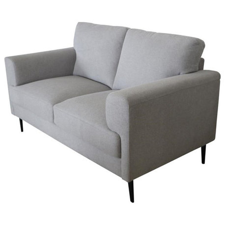 Kyrene Loveseat, Light Gray Linen