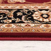 3' x 10' Red and Black Ornamental Runner Rug