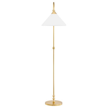 Mitzi Sang Floor Lamp in Aged Brass