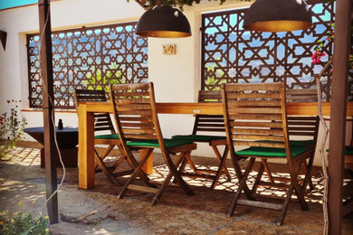 Patio en casa de campo.