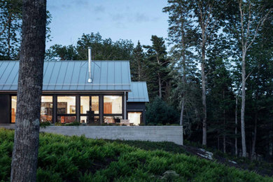 Mid-sized scandinavian exterior home idea in Other
