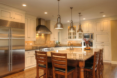 Example of a transitional kitchen design in Philadelphia
