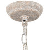 LNC 5-Lights French Country Distressed Gray Wood Empire Shade Chandelier
