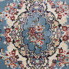 Light Blue Floral Medallion Transitional Turkish Rug Oriental Carpet 3x10