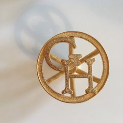 Monogrammed Custom Hardware knobs and pulls - Decorative Accents