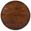 Dining Table Scottsdale Round Wood Distressed Rustic Pecan Pedestal