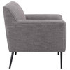 Coaster Darlene Fabric Upholstered Tight Back Accent Chair Charcoal