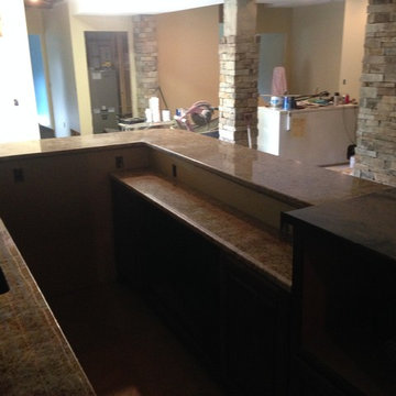 Gorgeous Bar w/ Brick and Granite Top!