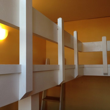 Maple and Decorator White Double Kids Loft