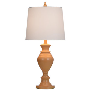 Cameron | 28" Traditional Vega Table Lamp with a White Hardback Shade | Rotary