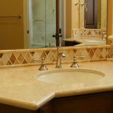Rhomboid Tiled Bathroom | Saratoga, CA