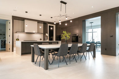 Example of a minimalist kitchen design in Toronto
