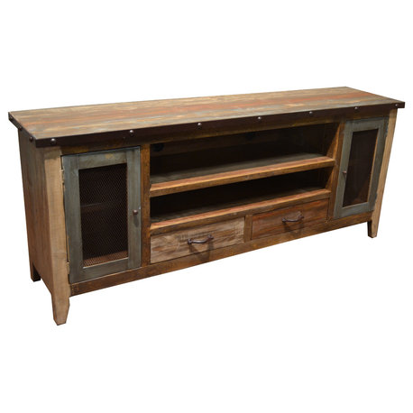 Rustic TV Stand Media Center, 76"