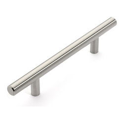 Dynasty Hardware - European Style Satin Nickel Bar Pulls, 6-3/4" Bar Pull - Cabinet And Drawer Handle Pulls