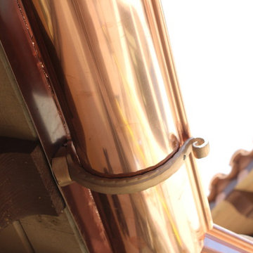 New Home in Palmdale Ca. First day Copper Half Round Gutter