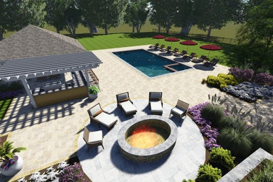 WARREN TOWNSHIP 1- View of Pool, Poolhouse, and Fire Pit
