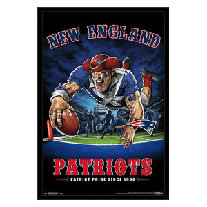 Trends International New England Patriots-Retro Logo Wall Poster 24.25 X 35.75 Multi 24.25 X 35.75 FR13176BLK22X34
