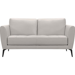 Hope Contemporary Sofa Genuine Dove, Violino Leather Furniture Reviews