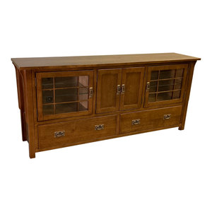 Mission Quarter Sawn Oak Tv Stand Craftsman Entertainment