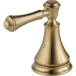 Delta - Delta Cassidy Metal Lever Handle Set, Roman Tub, Champagne Bronze, H697CZ - This pair of roman tub lever handles perfectly complements the Cassidy bath collection. Made of metal and coated with a durable finish, these handles are a beautiful addition to your bathroom. ADA compliant for easy temperature control.