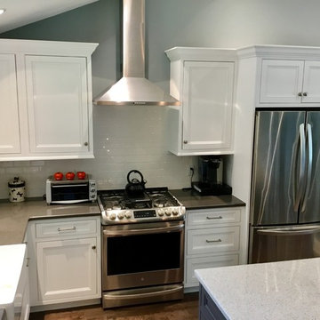 White transitional kitchen