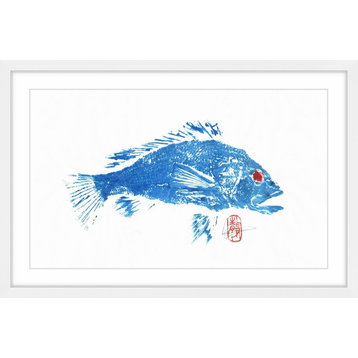 "Bass Yeux Rouges" Framed Painting Print, 30"x20"
