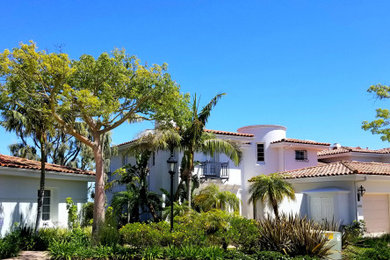 Tuscan home design photo in Santa Barbara