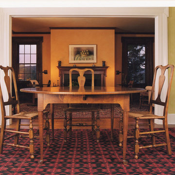 Tiger Maple Table and Pilgrim Chairs