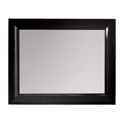 Viena 39" 1/4 mirror mate. Black gloss - Bathroom Mirrors