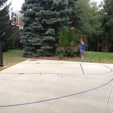 Brian W's Pro Dunk Silver Basketball System on a 30x30 in Wadsworth, IL