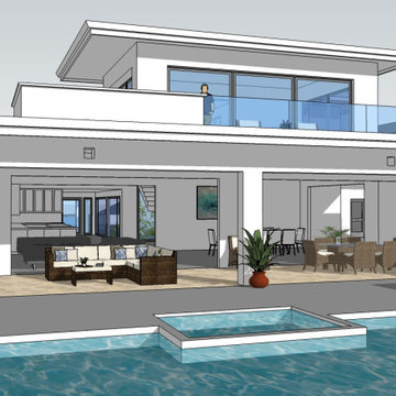Zero Net Energy (ZNE) Contemporary new home