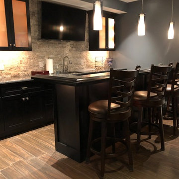 Blue Bell Finished Basement, Bar,, and Powder Room