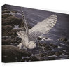 Wilhelm Goebel 'Winter Shore Snowy Owl' Canvas Art, 32"x22"