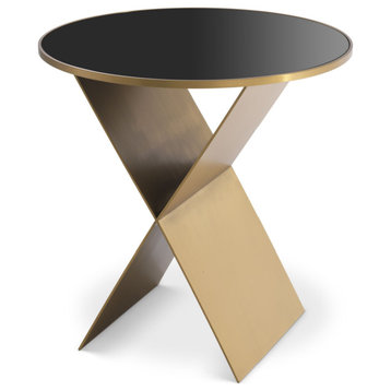 Round Brass X-Legged Side Table S | Eichholtz Fitch