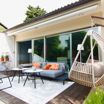 Outdoor Neugestaltung + Farbgestaltung Schwimmbad