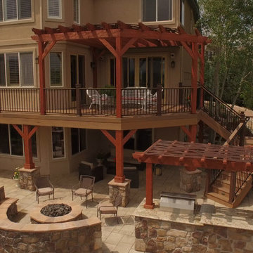 Staircase is the Key to Multiple Outdoor Rooms