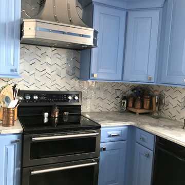 Osco, IL Kitchen Remodel Dura Supreme Custom Paint Super White Marble