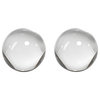 "Jacy" 4.5" Diameter Crystal Glass Decorative Object, Ball Shaped (Set of 2)