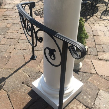 Exterior iron railings