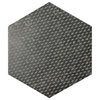 Coralstone Hexagon Floor and Wall Tile, Melange Black, Sample