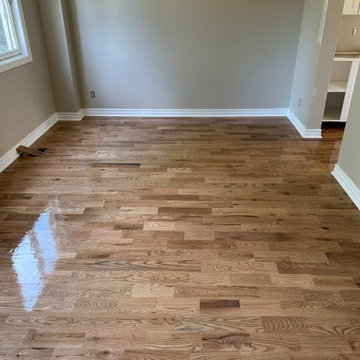 Install + Sand and Weathered Oak Stain with Water Based Finish