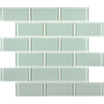 MSI GLSST-AI8MM 12" x 12" Brick Joint Mosaic Wall Tile - Smooth - Glossy