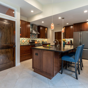 Cheerful Multi Level Rear Addition to Expand Kitchen, Mudroom & Sunroom in Oakt