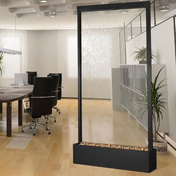 Grande Black Onyx and Clear Glass Floor Fountain - Products