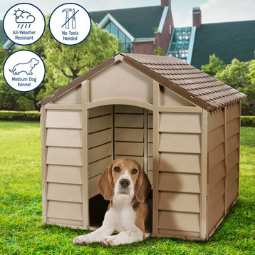 Starplast Small Dog House Kennel,  Mocha/Brown