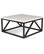 Kaya 2-Toned Wood Square Coffee Table, White and Black