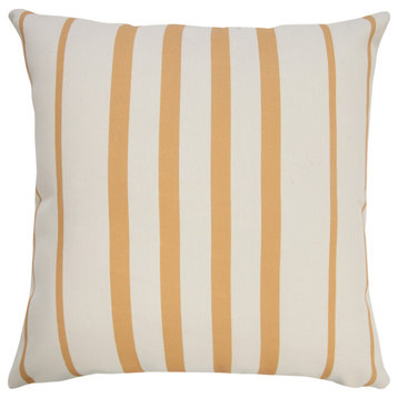 Sunshine Striped Indoor/Outdoor Throw Pillow, 20" X 20"