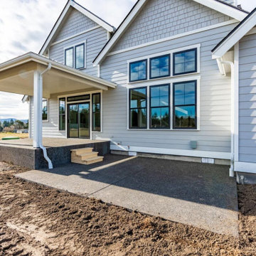 Siding Installation - James Hardie Shakes and Lap in Light Mist
