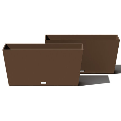 Midori Trough Planter, Espresso, 31 Inch, 2 Pack