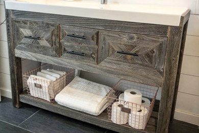Inspiration for a rustic home design remodel in Seattle